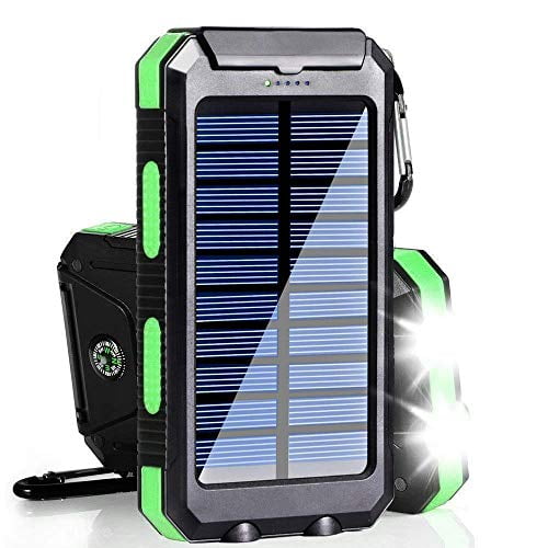20000mAh Solar Power Bank Portable Charger for Camping External Battery Backup Charger with Dual 2 USB Port/LED Flashlights for All Smartphone Solar Charger Tablet and Android Cellphone 20000mAh Solar Power Bank Portable Charger for Camping External Battery Backup Charger with Dual 2 USB Port/LED Flashlights for All Smartphone Solar Charger Tablet and Android Cellphone